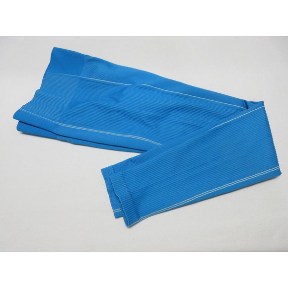 Women's blue seamless compression workout leggings, like Gymshark - Picture 6 of 12